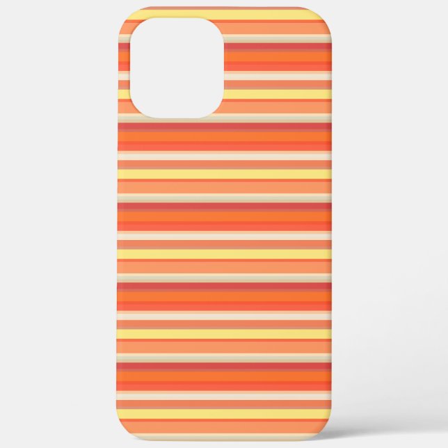 Cute orange red stripes Case-Mate iPhone case (Back)