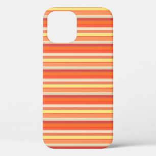 Cute orange red stripes iPhone 12 pro case