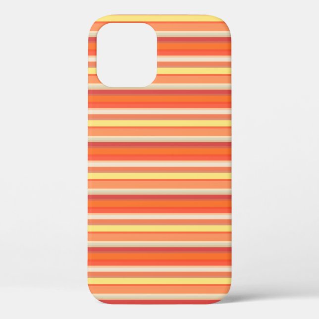 Cute orange red stripes Case-Mate iPhone case (Back)