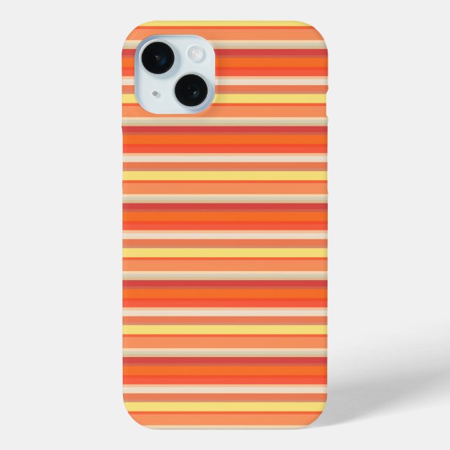 Cute orange red stripes Case-Mate iPhone case (Back)