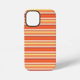 Cute orange red stripes iPhone 12 mini case