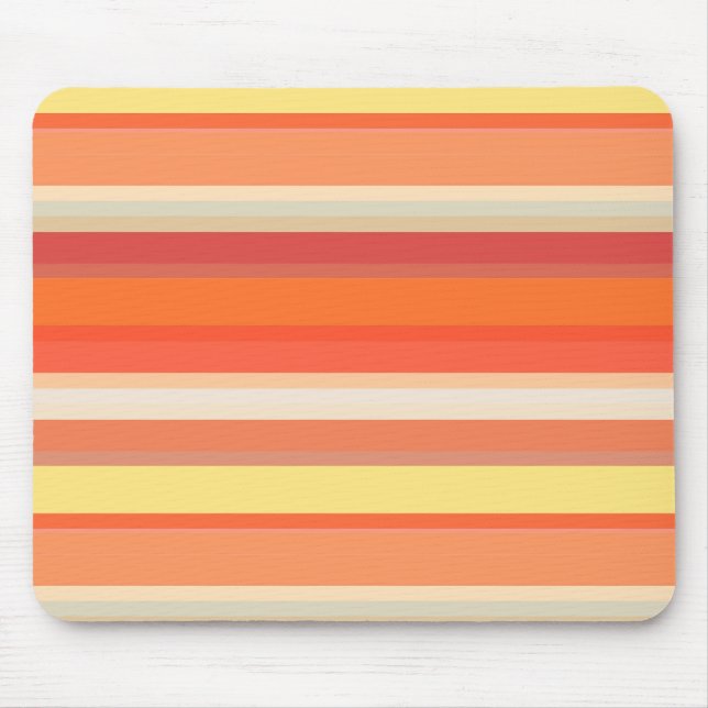 Cute orange red stripes  mouse pad (Front)
