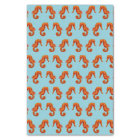 cute orange seahorse print