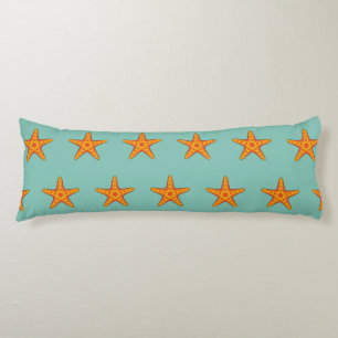 Cute Orange Starfish Cartoon Body Pillow