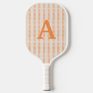 Cute Orange Striped Pickleball Paddle