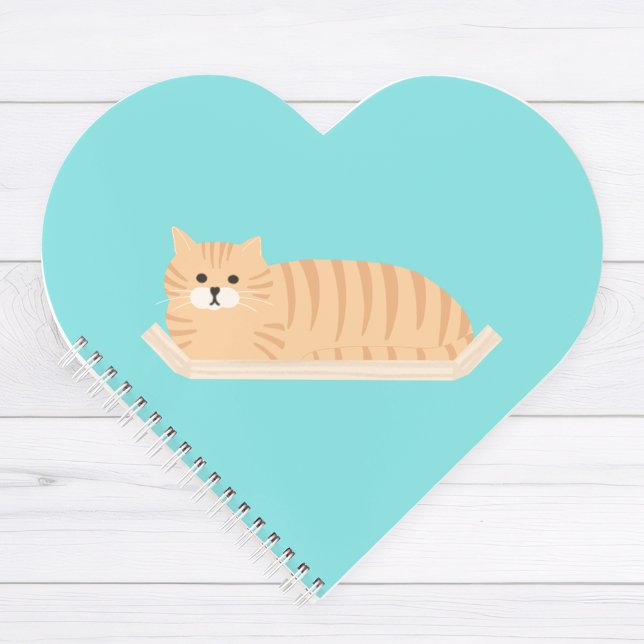 Cute Orange Tabby Cat Spiral Notebook (Creator Uploaded)