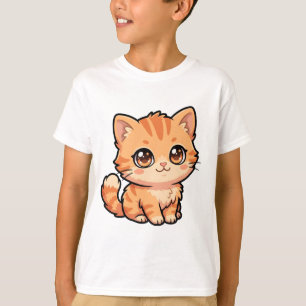 Cute Orange Tabby Kitten Basic Boys T-Shirt