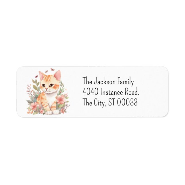 Cute Orange Tabby Kitten Kawaii Chibi (Devant)