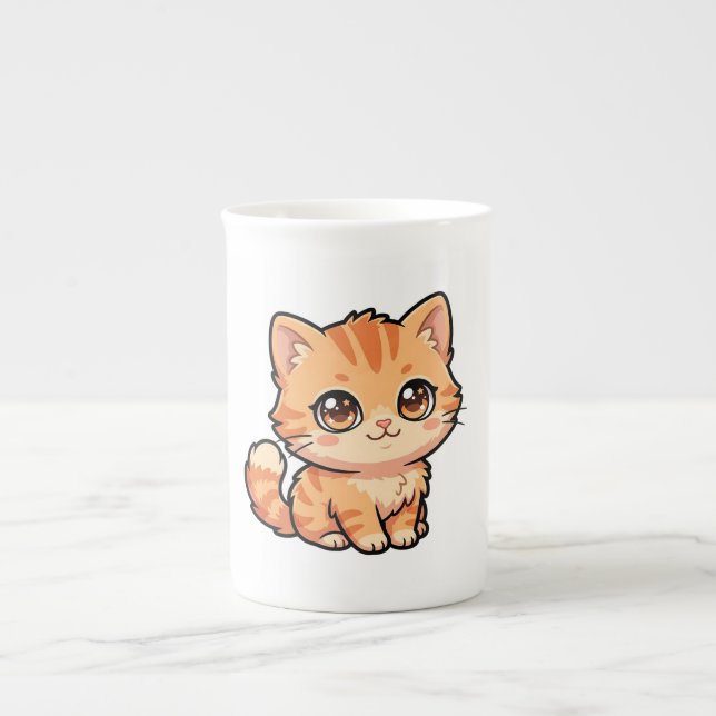 Cute Orange Tabby Kitten Specialty Mug (Front)