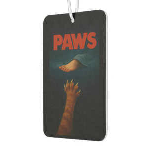 Cute Orange Tabby vs Human Foot  Air Freshener