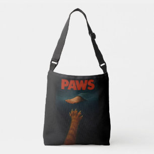 Cute Orange Tabby vs Human Foot Crossbody Bag