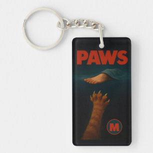 Cute Orange Tabby vs Human Foot  Keychain