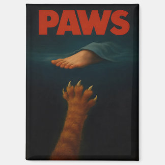 Cute Orange Tabby vs Human Foot Magnet