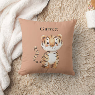 Cute Orange Tiger Throw Pillow
