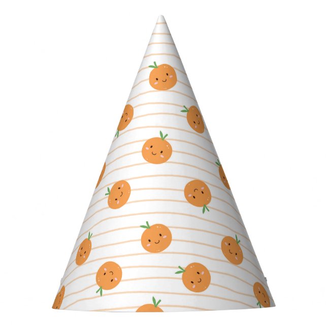 Cute Oranges Print - Party Hat (Front)
