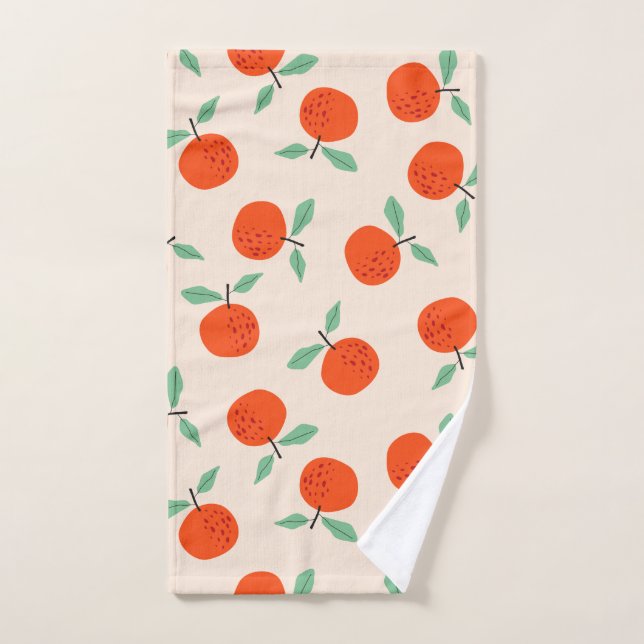 Cute oranges summertime orange bathroom towel  (Hand Towel)