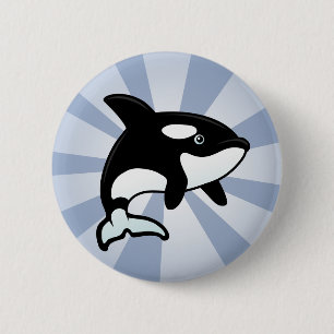 Cute Orca / Killer Whale 2 Inch Round Button