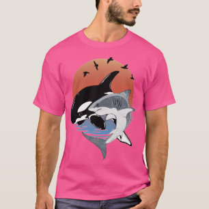 Cute Orca Whale and Shark Samoa Polynesia  T-Shirt