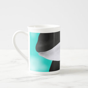Cute Orca Whale Bone China Mug