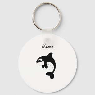 Cute orca whale keychain