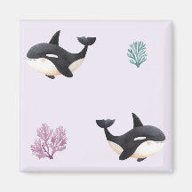 Cute Orca Whale Pattern Ocean Sea Life Nursery 