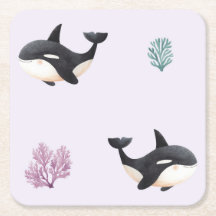 Cute Orca Whale Pattern Ocean Sea Life Nursery 