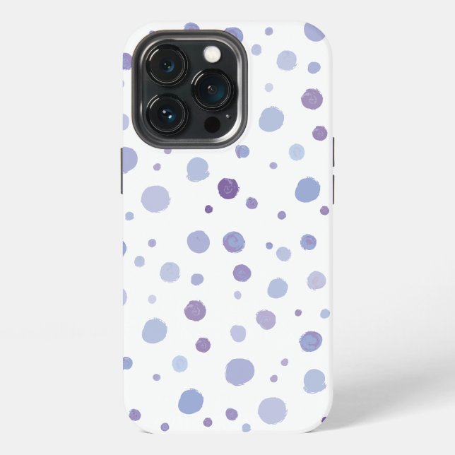Cute Organic Brushstroke Dot Artwork iPhone Case (Back)