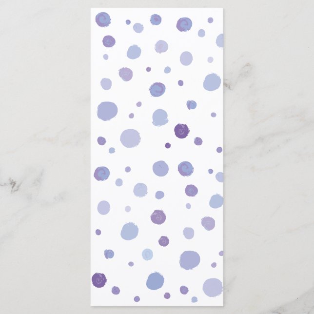 Cute Organic Brushstroke Dot Artwork Menu (Front)