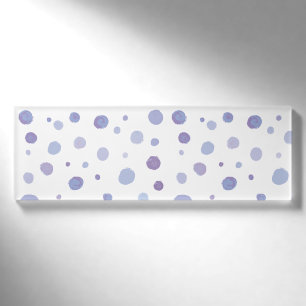 Cute Organic Brushstroke Dot Artwork Name Tag