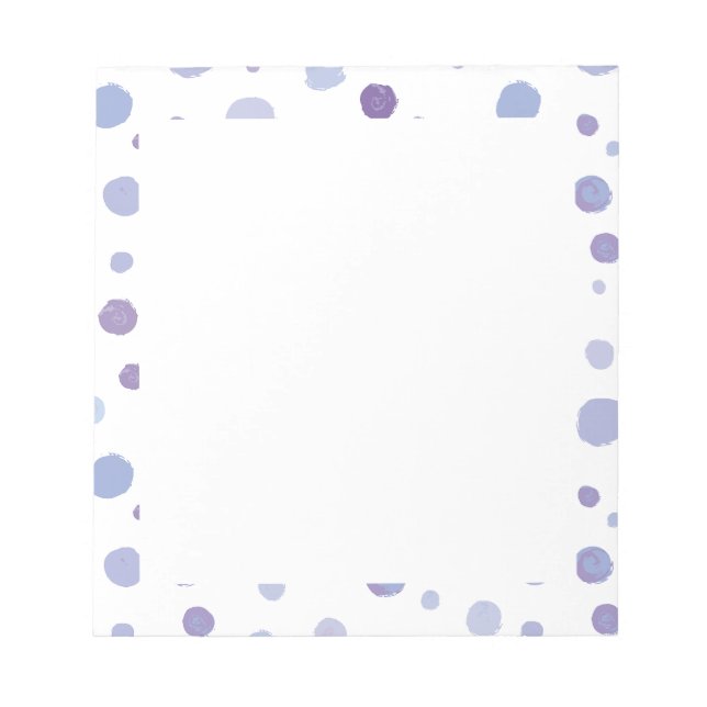 Cute Organic Brushstroke Dot Artwork Notepad (Front)