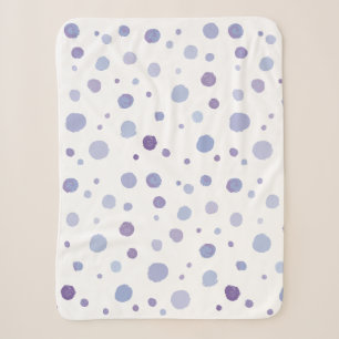 Cute Organic Brushstroke Dot Artwork Sherpa Blanket
