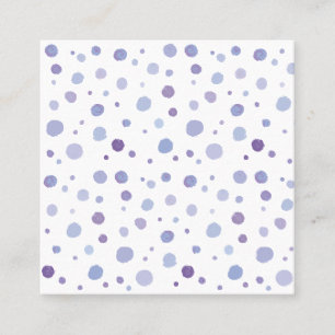 Cute Organic Brushstroke Dot Artwork Square Business Card