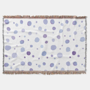 Cute Organic Brushstroke Dot Artwork Throw Blanket