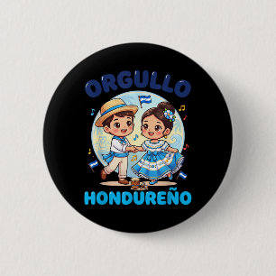 Cute Orgullo Hondureño Kids Folklore Dance 2 Inch Round Button