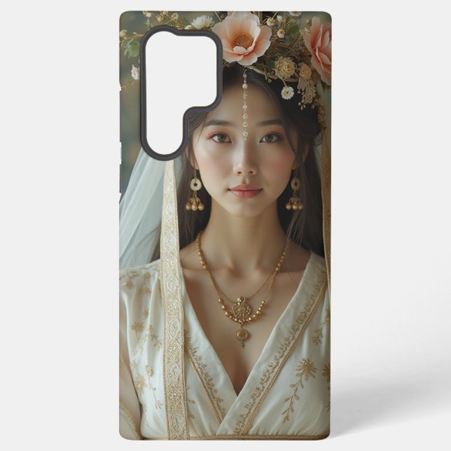 cute oriental girl samsung galaxy s22 ultra case (Back)