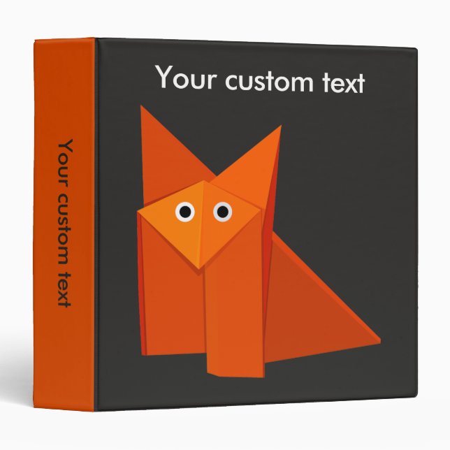 Cute Origami Fox Binder (Front/Spine)