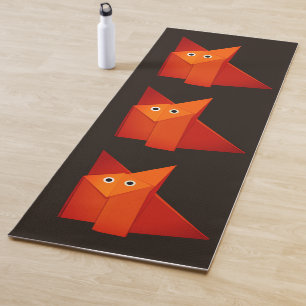 Cute Origami Fox Geometric Foxy Art Yoga Mat