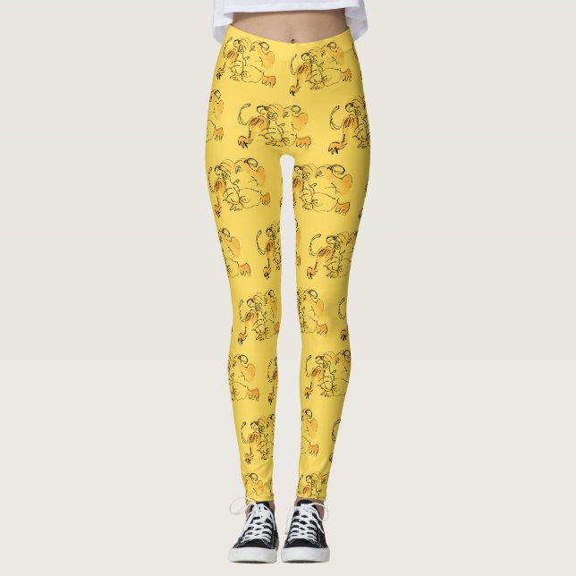 Cute Original Drawing Tiger Chinese New Year L4b Leggings (Front)