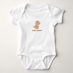 cute osaurus Cute Dino Pun – Funny Kawaii Dinosaur Baby Bodysuit