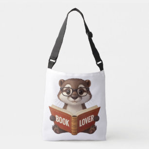 Cute Otter Book Lover Crossbody Bag