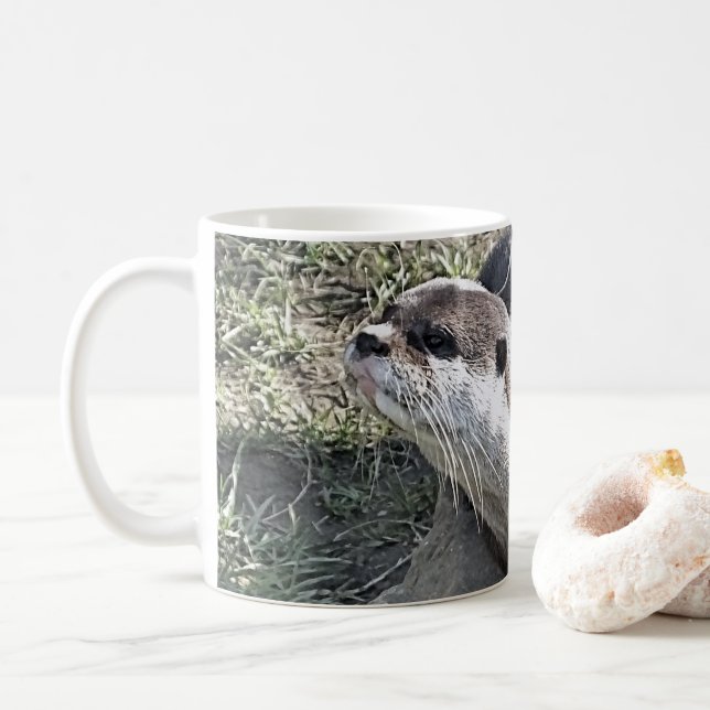 CUTE OTTER   COFFEE MUG (With Donut)