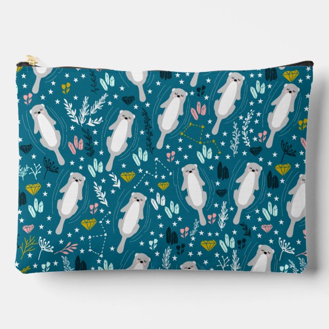 Cute Otter Cosmetic Bag (Front)