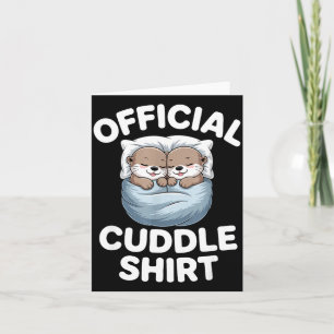 Cute Otter Couple Cozy Cuddle  Card