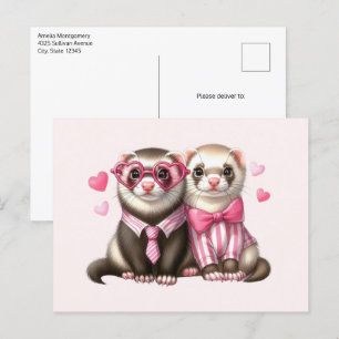 Cute Otter Couple in Love Postcard