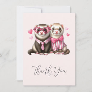 Cute Otter Couple in Love Thank You Card