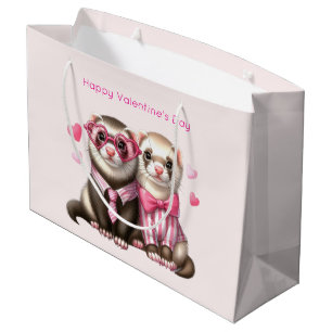 Cute Otter Couple in Love Valentine's Day Large Gift Bag