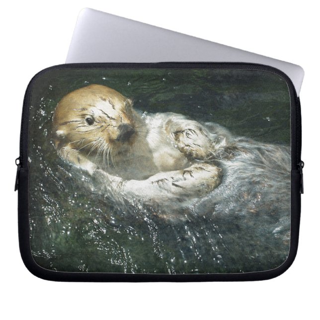 Cute Otter Design for Animal-lovers Laptop Sleeve (Front)