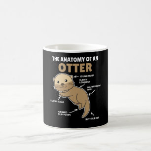 Cute Otter Explanation Anatomy Of An Otter Coffee Mug