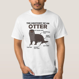Cute Otter Explanation Anatomy Of An Otter T-Shirt