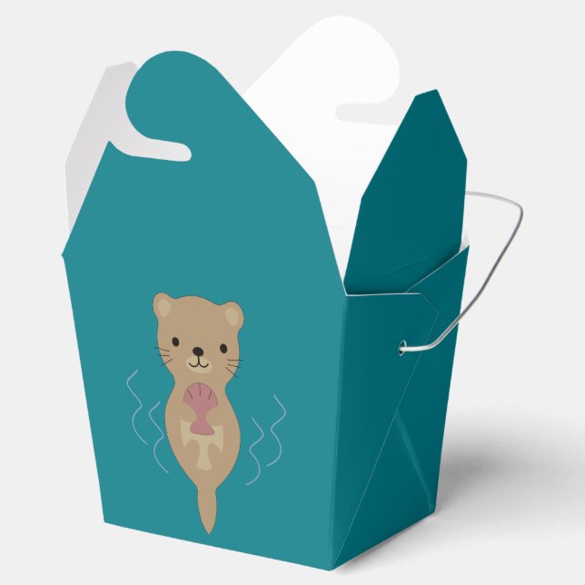 Cute Otter Favor Box (Opened)